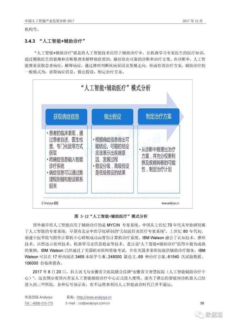 《中国人工智能产业发展分析2017》报告（54页完整版PPT）