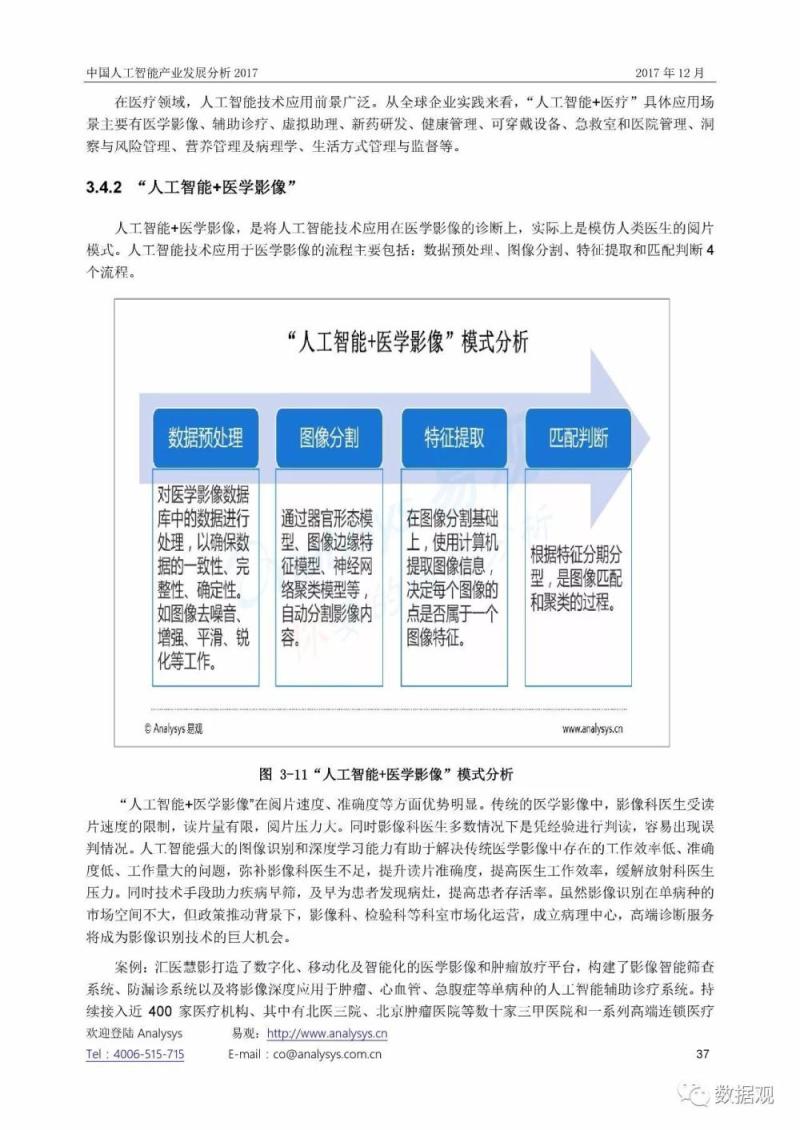 《中国人工智能产业发展分析2017》报告（54页完整版PPT）