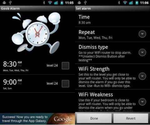 Android应用Goob Alarm，当你在“真正”起床后它才会停止
