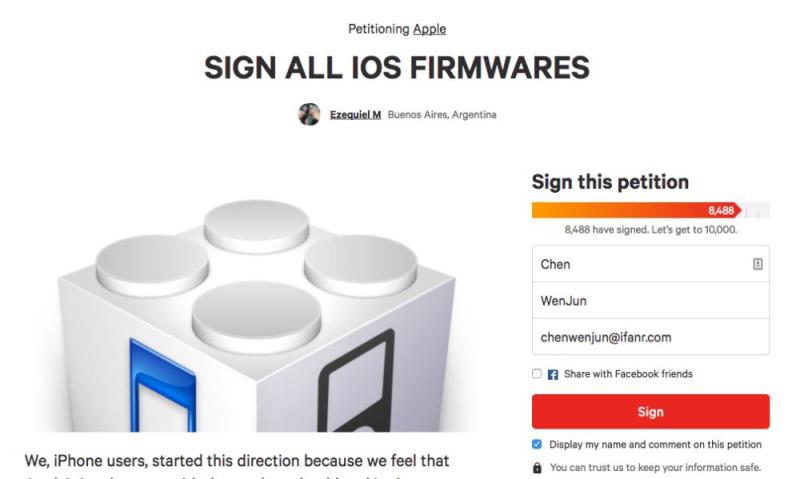 近万人提交 iOS 降级请愿，这里我们给您附上了支持请愿的方法