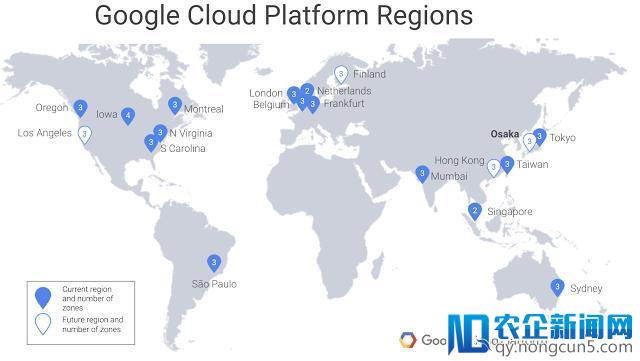 谷歌2019年将在大阪建立第二个云计算平台
