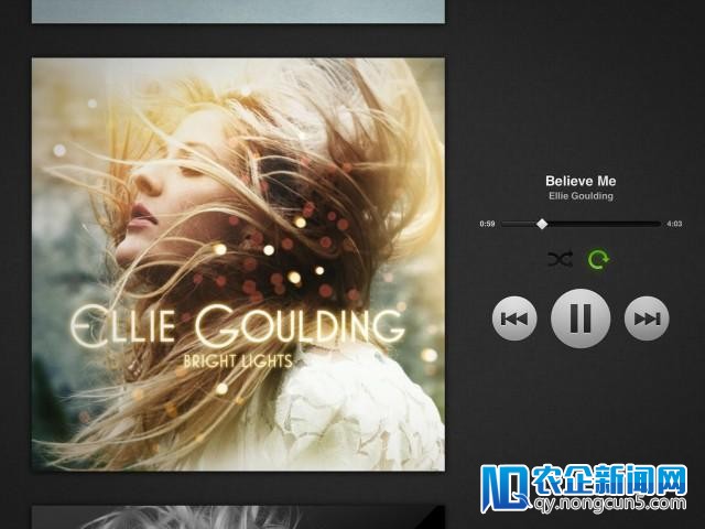 音乐试听软件Spotify的iPad使用正式发