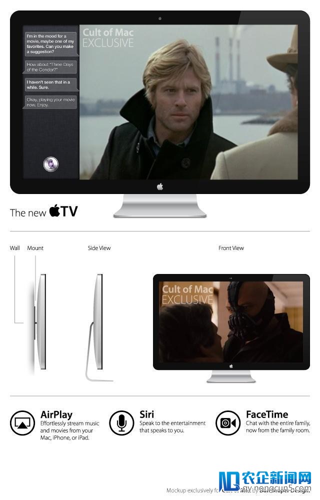 音讯称Apple HDTV原型机像大号的苹果显