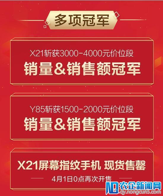 京东手机18开年市场占比超50%!vivo X21屏幕指纹版火热开抢