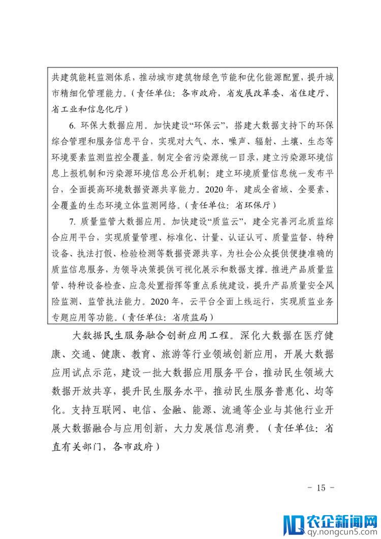 《河北省大数据产业创新发展三年行动计划（2018－2020年）》出台（全文）