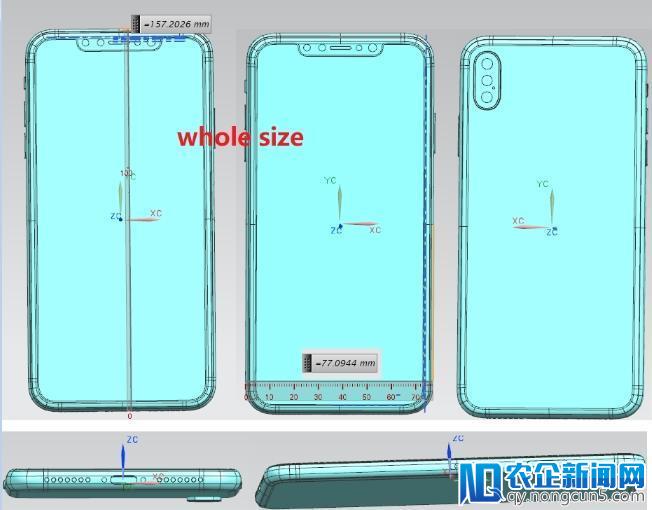 苹果内部设计图外泄：后置三摄iPhone X Plus看齐华为，6.1寸廉价版将面世