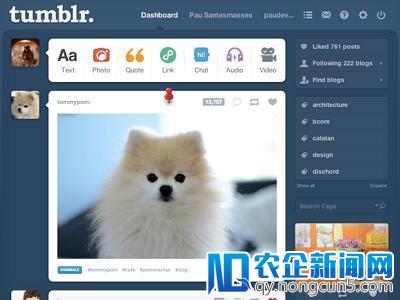 轻博客鼻祖Tumblr推出“置顶帖”的广告服务