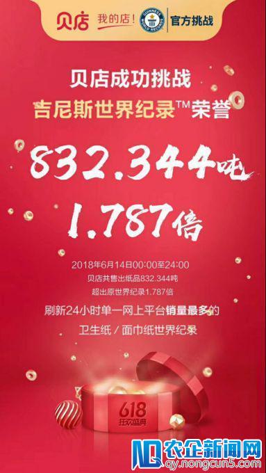 24小时销售832.344吨！贝店联合植护等品牌刷新吉尼斯世界纪录